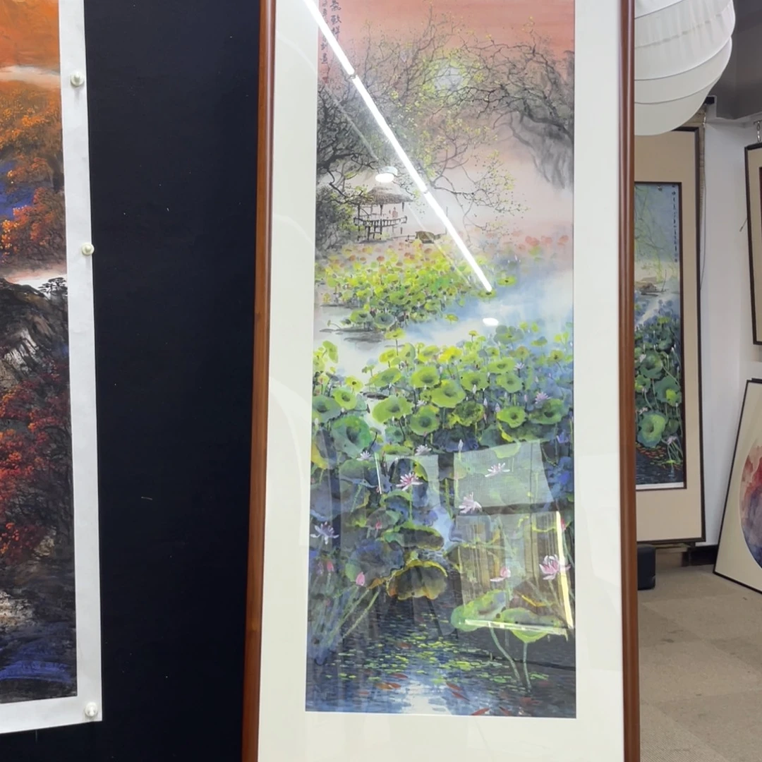 国画手绘国画，精品山水，带框包邮