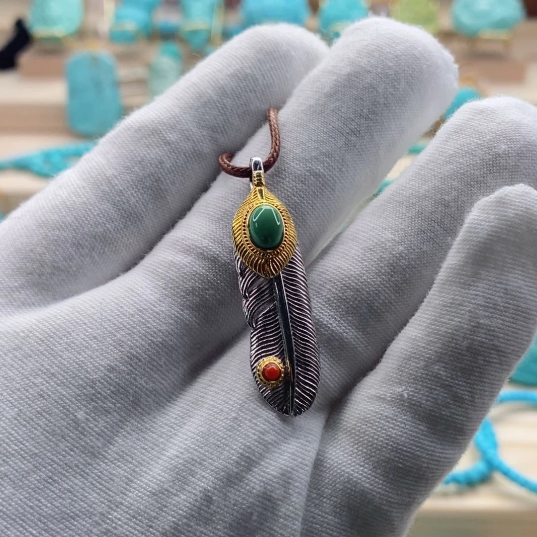 绿松石珠宝奇石银S925镶嵌