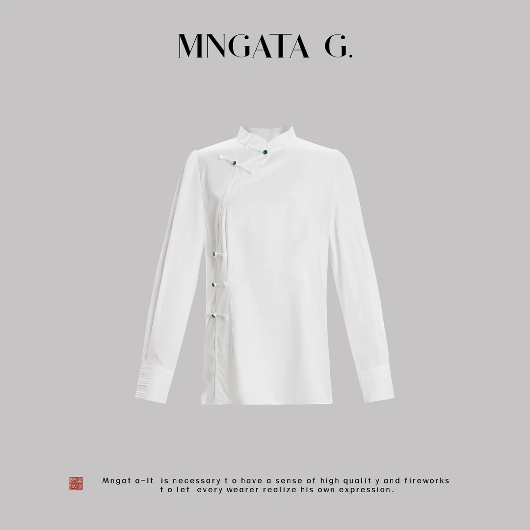 MNGATA G.宫小妍【东方月初】秋冬莱赛尔新中式中国风上衣4052701