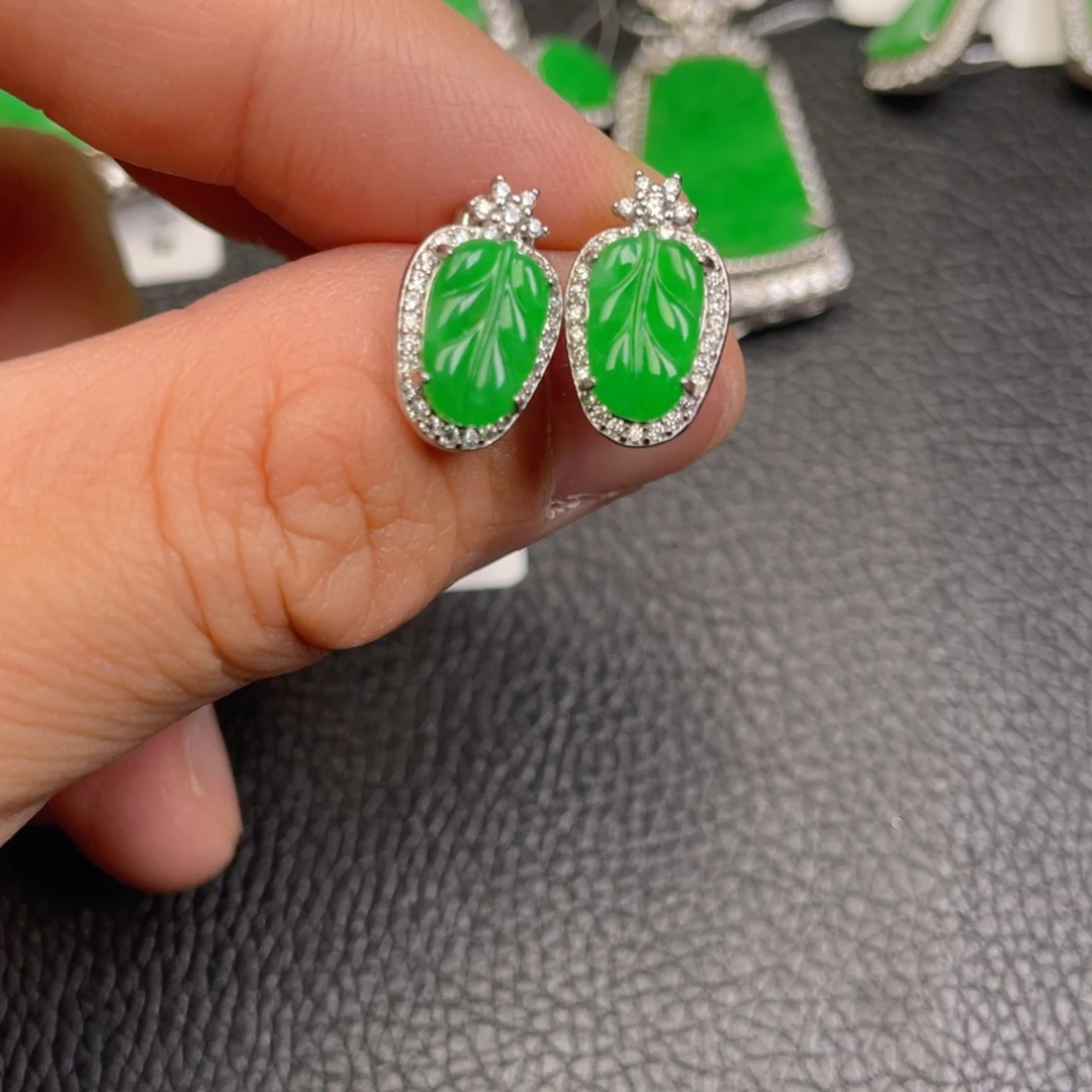 翡翠吊坠(不含链)银S925镶嵌