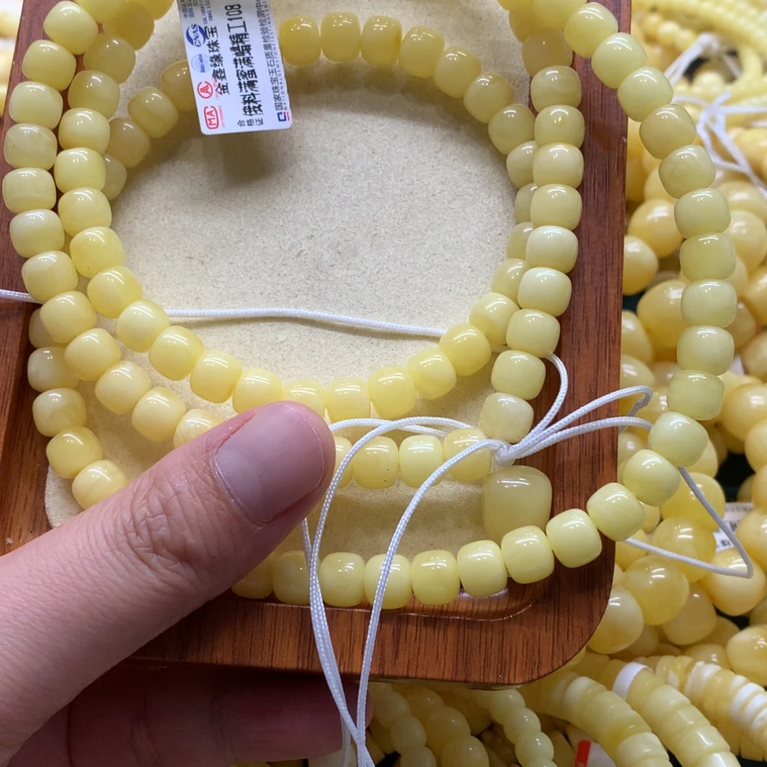 未镶嵌蜜蜡手链麦***累蜜蜡