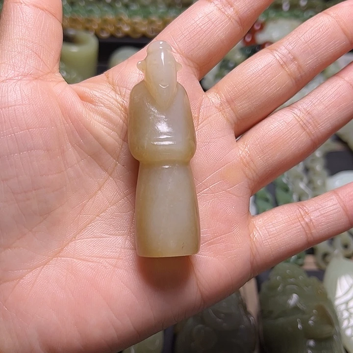 淄***厂和田玉未镶嵌挂件