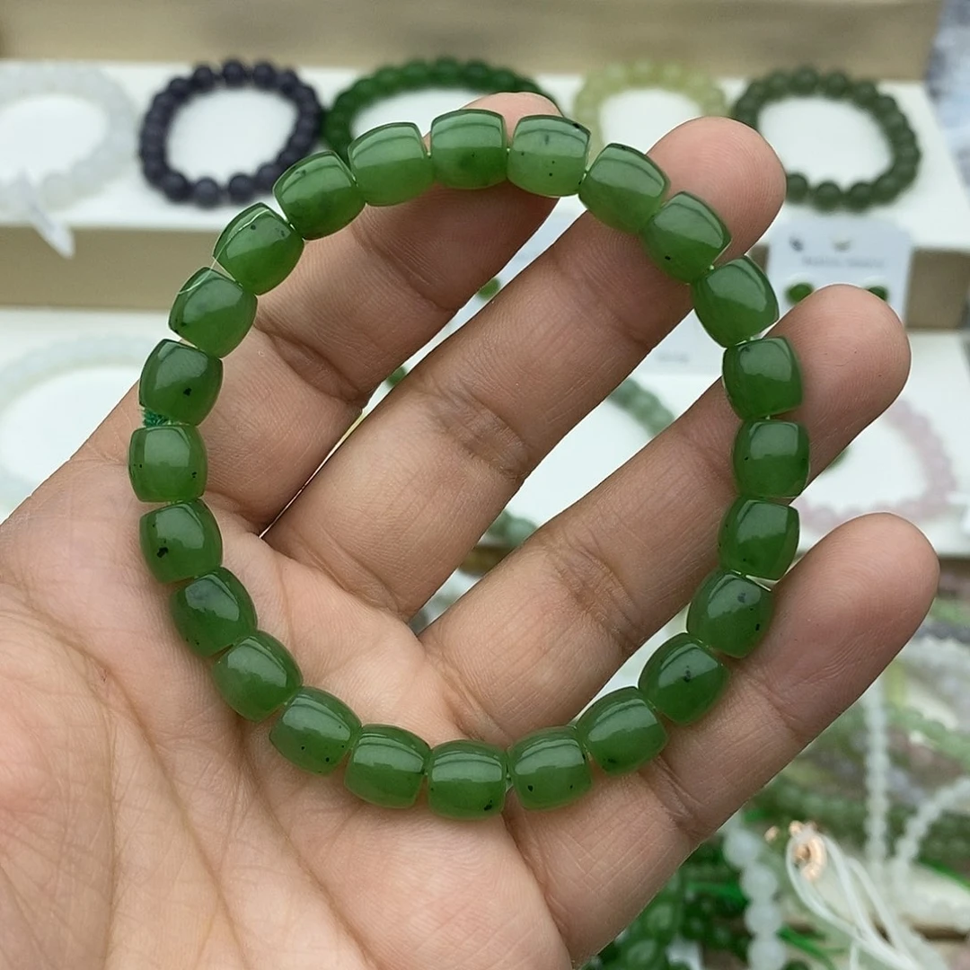 和田玉（碧玉）手链未镶嵌鳌****辣