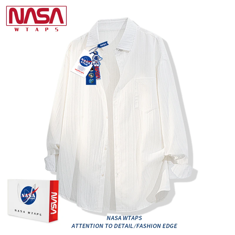 NASA WTAPS肌理感长袖衬衫男款春夏季薄款休闲宽松高级感衬衣外套