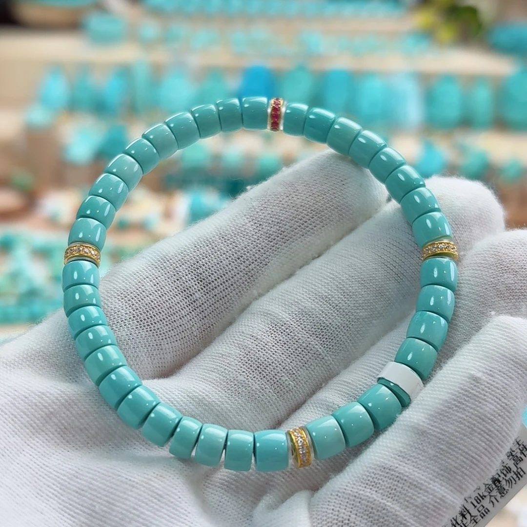 绿松石18K金镶嵌珠宝奇石6