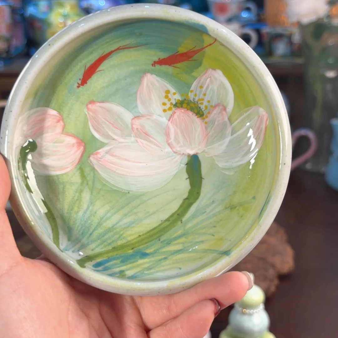 景德镇手绘高温釉下彩陶瓷茶具