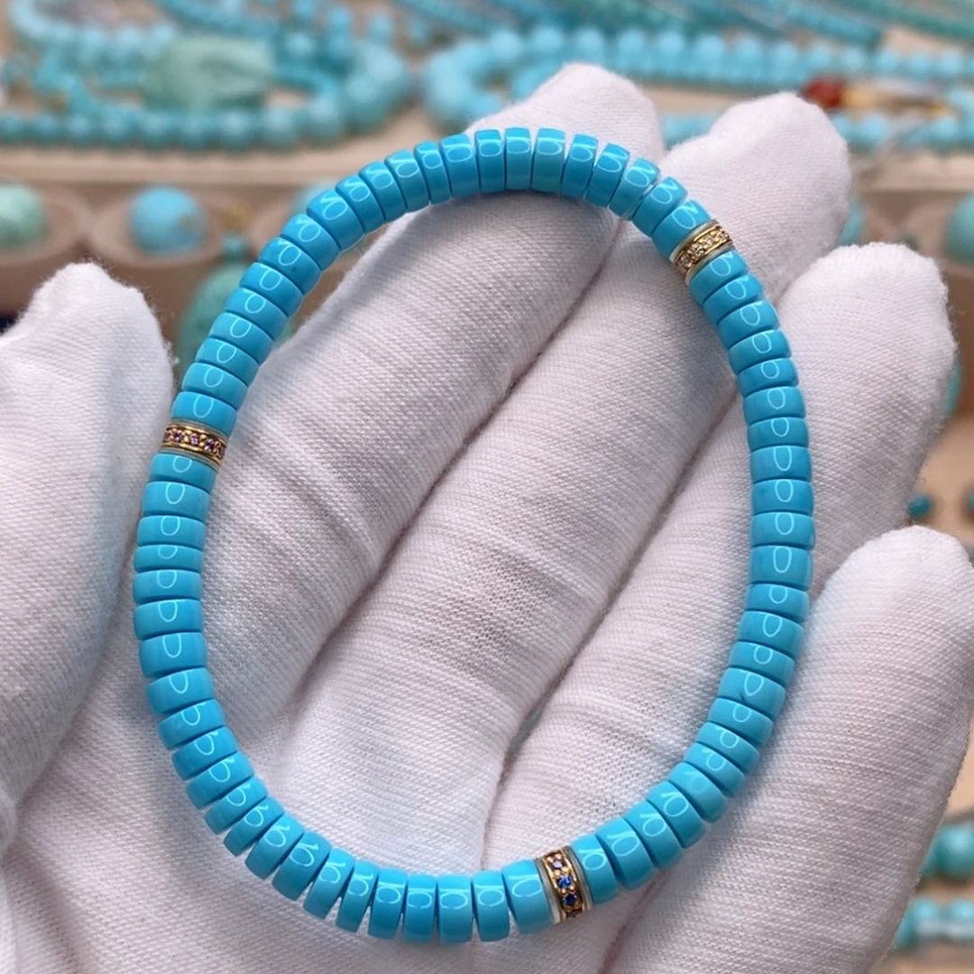 绿松石未镶嵌珠宝奇石5.3mm