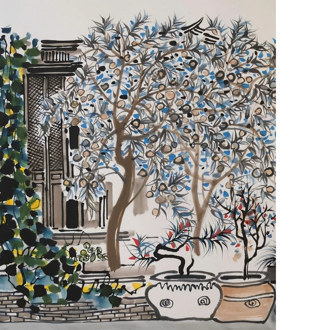 【辽拍】V250709-2-813《树》（4.3平尺) 纸本镜片 DD4