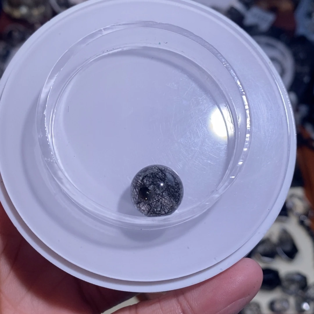 手链未镶嵌水晶黑发晶全透体满发细发蕾丝12mm微瑕