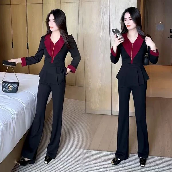 2025秋季新款休闲时尚穿搭气质洋气收腰显瘦不挑人长袖套装