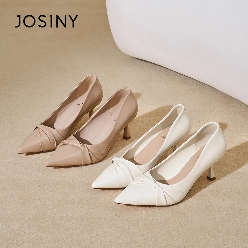 卓诗尼气质绝美高跟鞋女2025新款法式轻奢尖头细跟单鞋541A10543