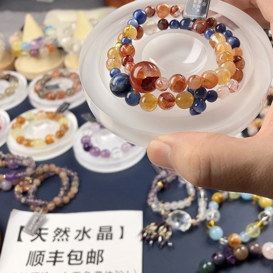银S925镀金镶嵌手链水晶