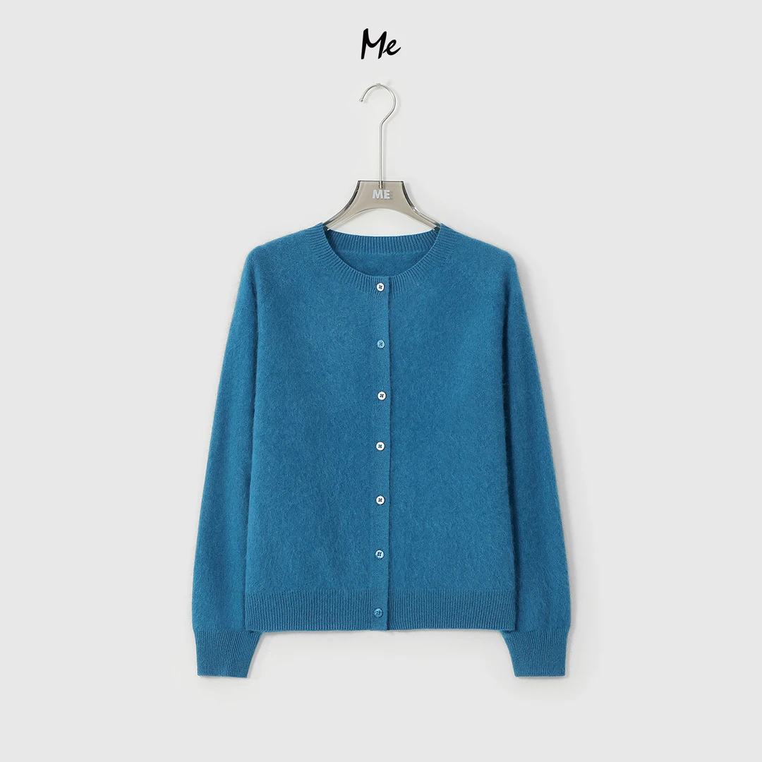 ME【无缝一体松绒衫】阿拉善山羊绒绵羊毛巨柔时尚拉绒毛衣MESA2698