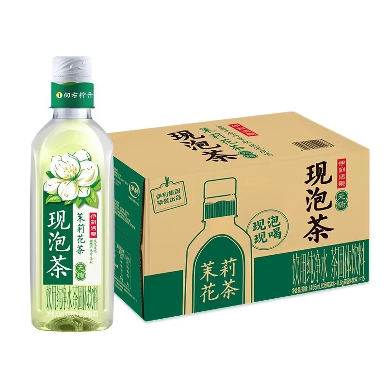 伊刻活泉现泡茶455ml*15瓶多口味可选无糖茶饮料整箱正品批发