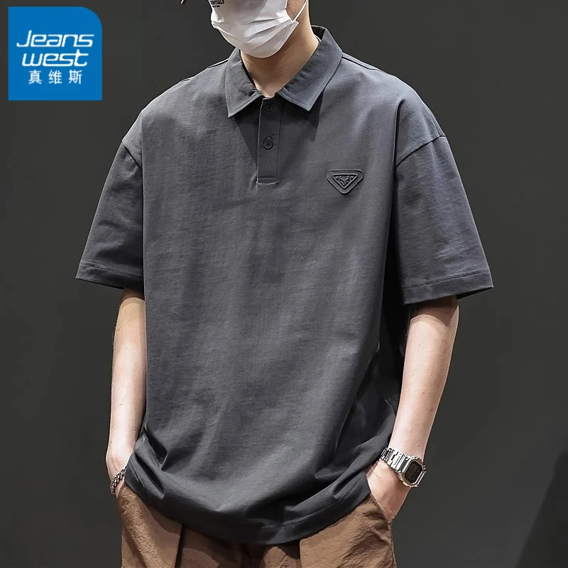 真维斯纯棉短袖polo衫男款夏季百搭潮流宽松商务休闲半袖T恤上衣