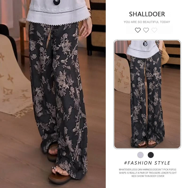 韩版时尚洋气潮流撞色裤子女2025年夏季新款小个子小众休闲百搭裤