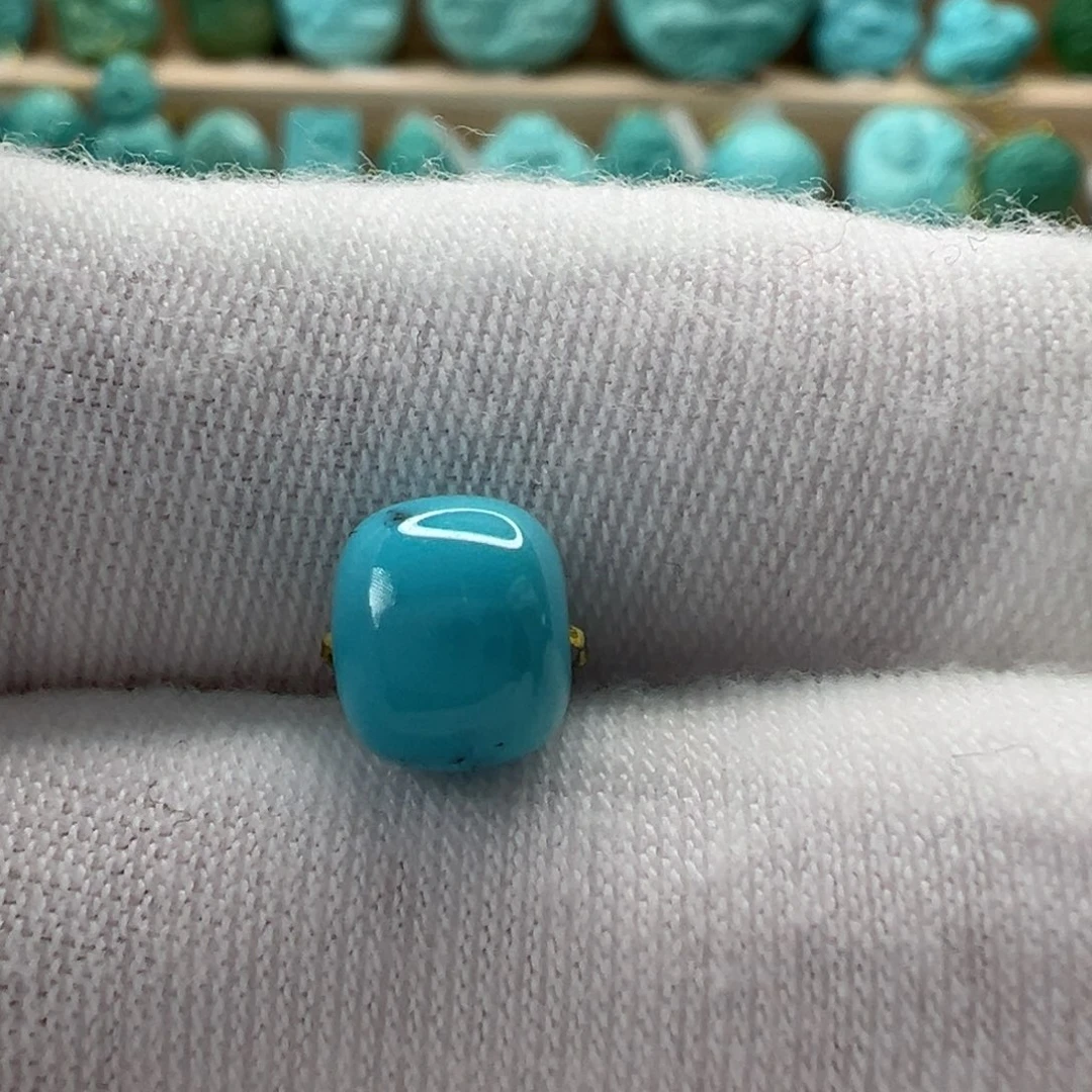 未镶嵌绿松石老型珠7.5x6.5mm