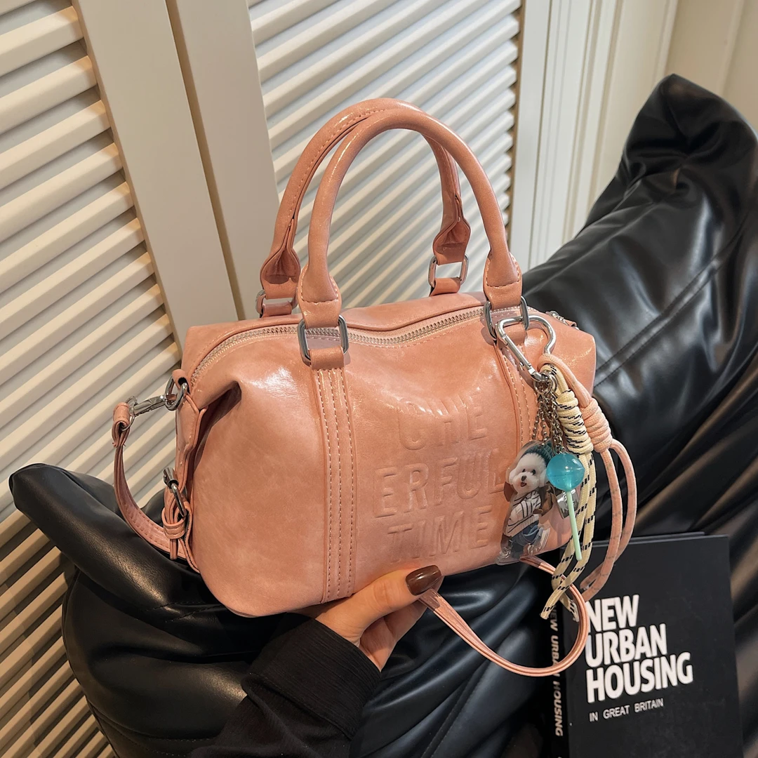 斜挎包百搭复古小方包休闲枕头包洋气女士欧美桶包潮流单肩包通勤