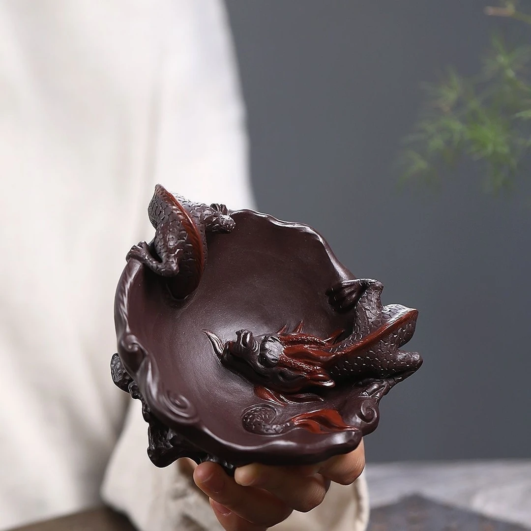 隐龙杯宜兴原矿紫砂纯手工主人杯品茗杯紫泥名家个性功夫茶具家用