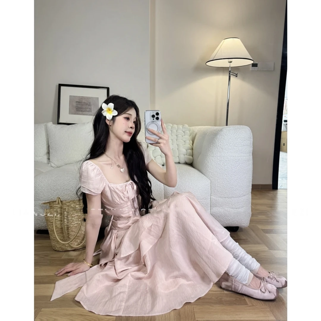 初恋不规则蛋糕连衣裙女2025春季减龄新款a字裙今年流行漂亮裙子