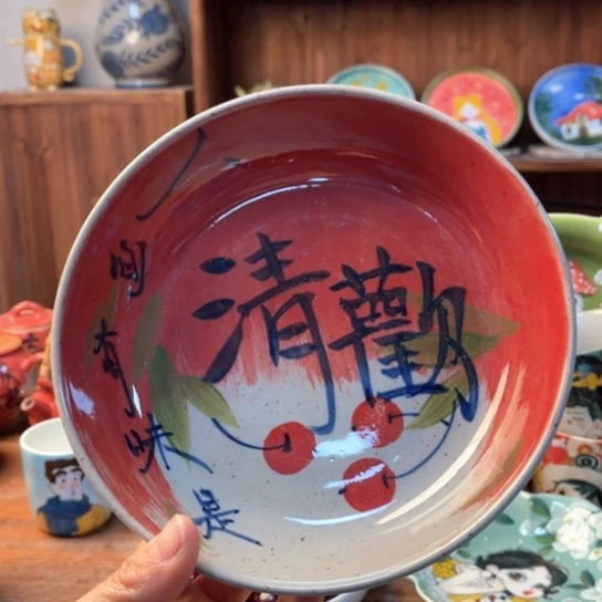 瓦当景德镇釉下手绘陶瓷