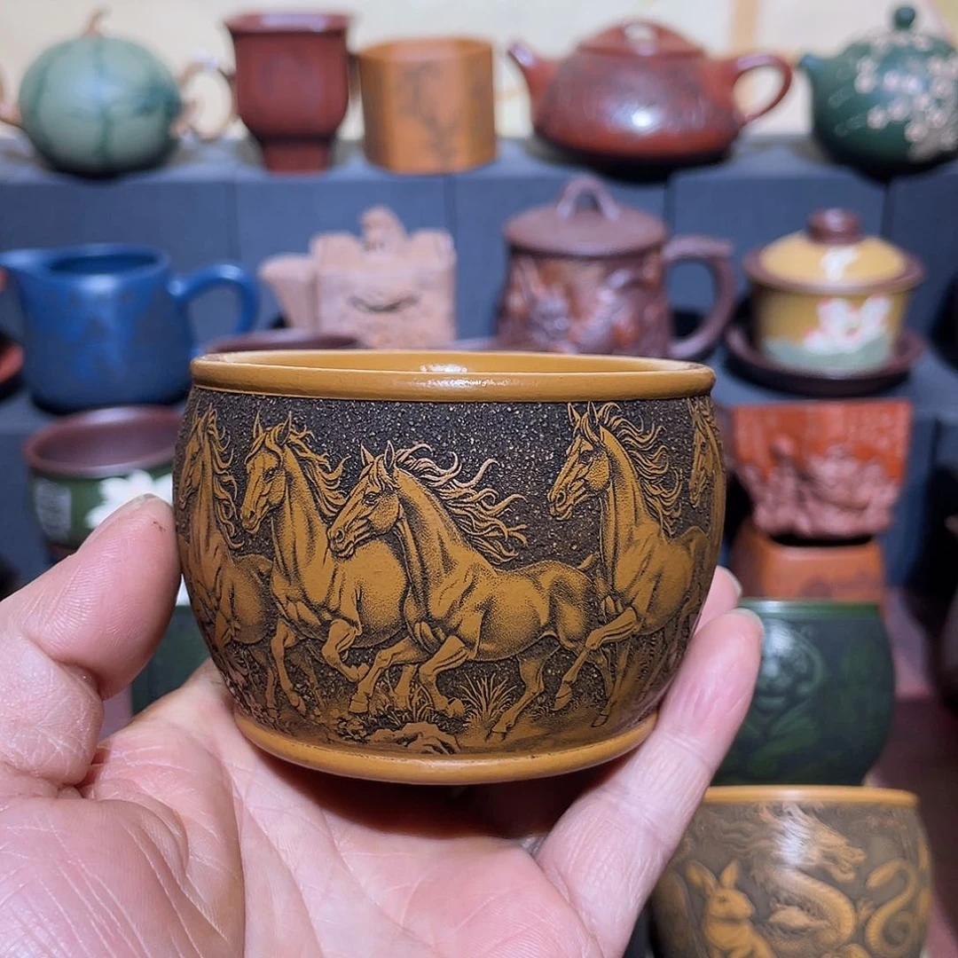 原矿紫砂手工主人杯