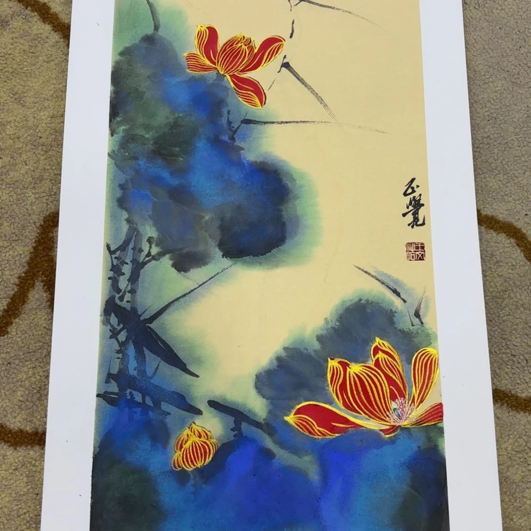 国画卡纸花鸟花鸟