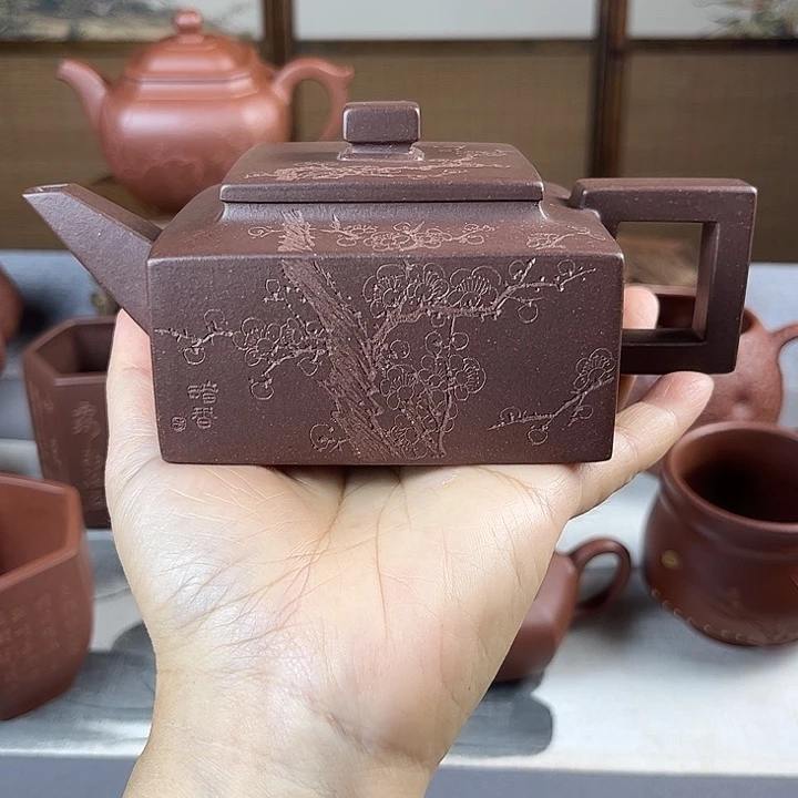 茶杯紫砂全手方山壶容量280