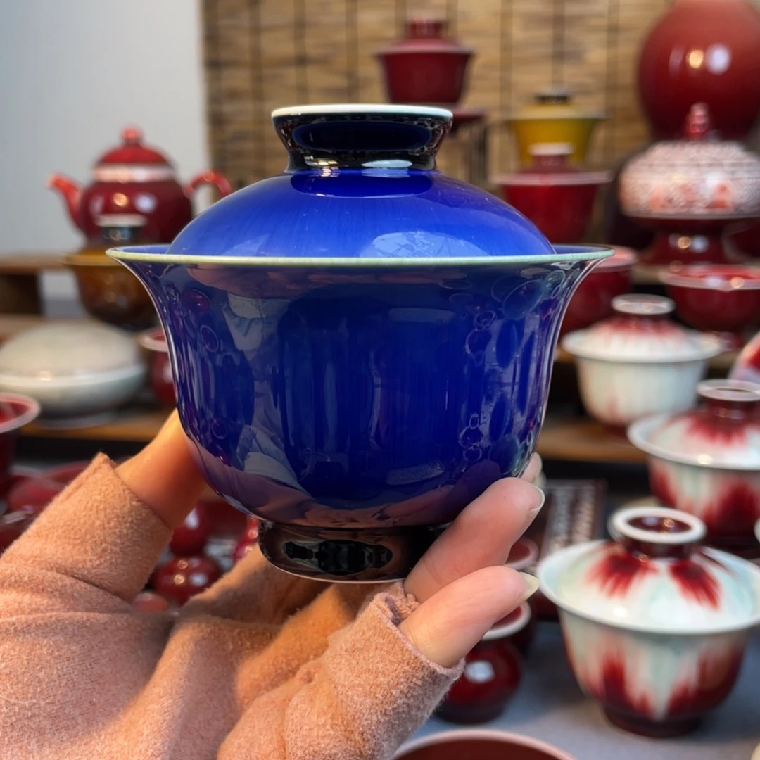 景德镇原矿陶瓷 盖碗