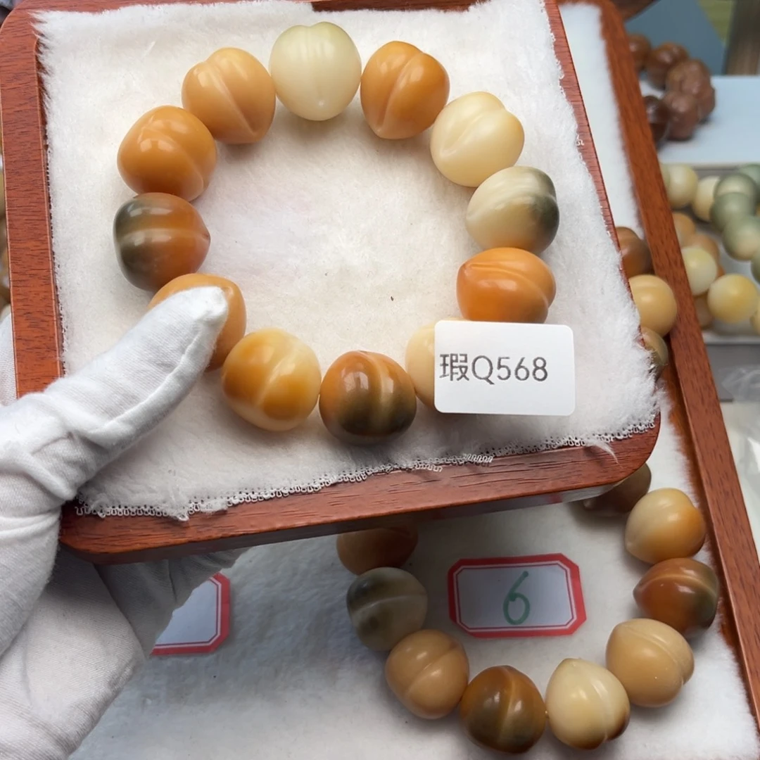 菩提根/象牙果手串凤*鸣瑕Q568桃子20mm一串