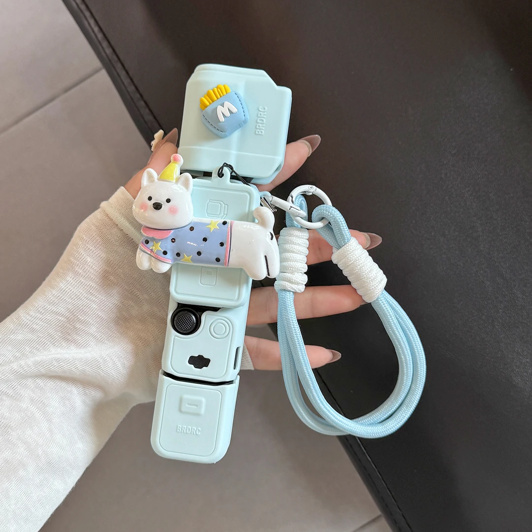可爱睡衣小狗大疆保护壳pocket3保护套硅胶云台相机机身防刮配件