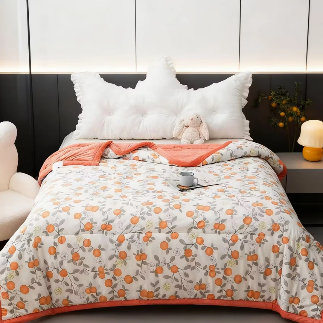 【试睡三十天】2025爆款豆豆被被子轻奢舒适 柿子盛开
