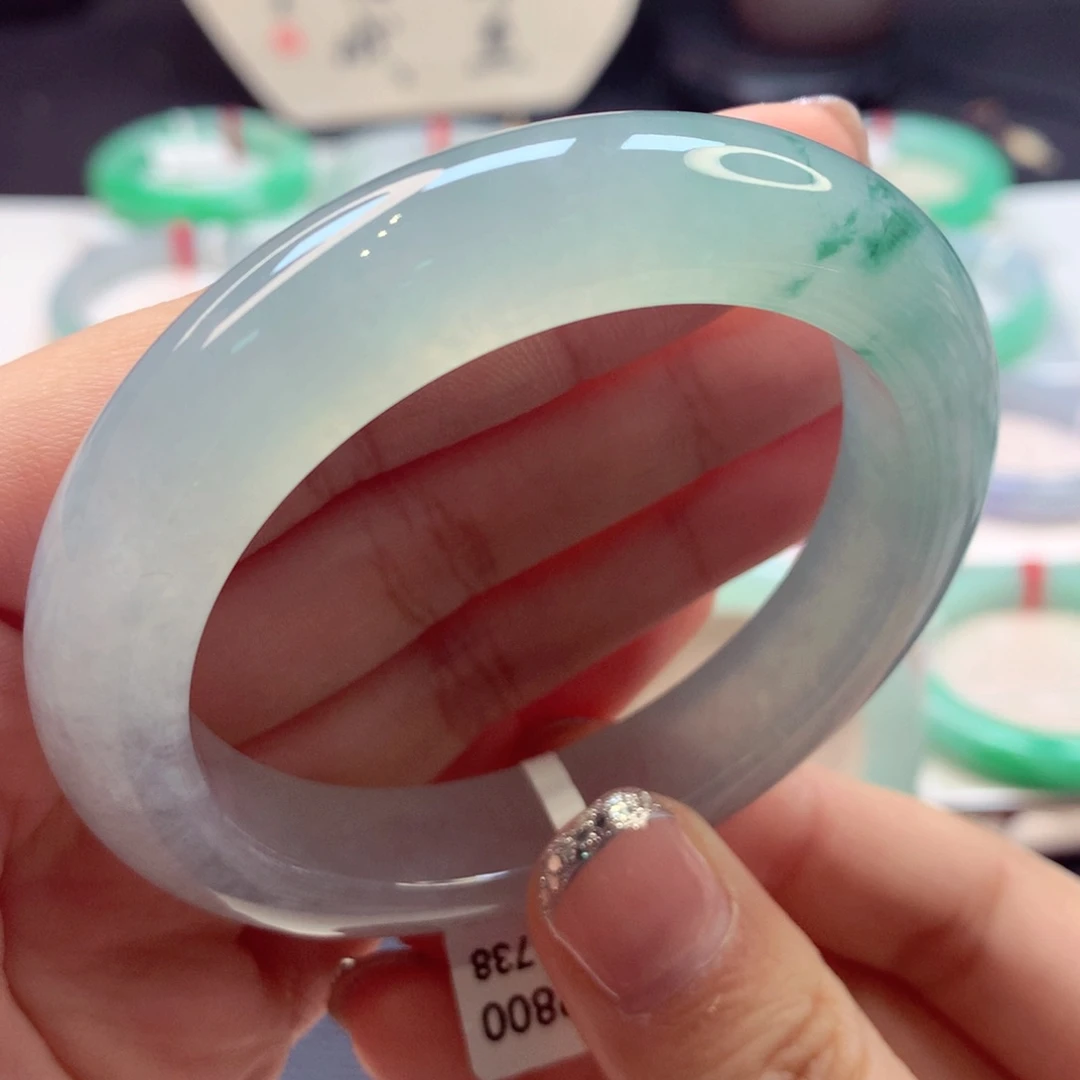 翡翠手镯未镶嵌37号正圈77