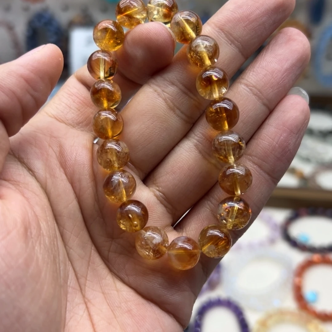 O***王手链未镶嵌水晶10.3咪暴力黄黄塔