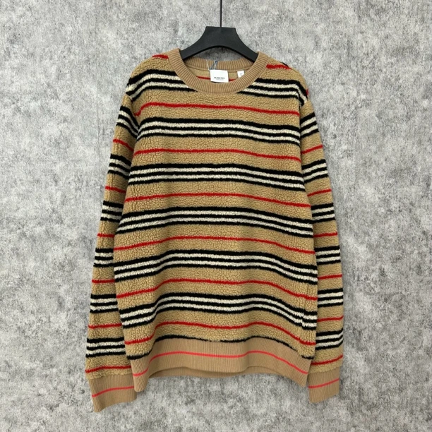 95新 BURBERRY/博柏利 Burberry横条纹毛衣