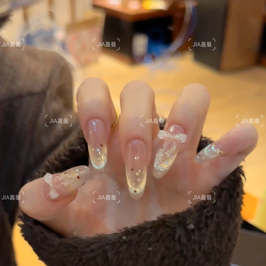 【甜心梦境】高级轻奢纯欲猫眼美甲纯手工穿戴甲显白10片美甲贴