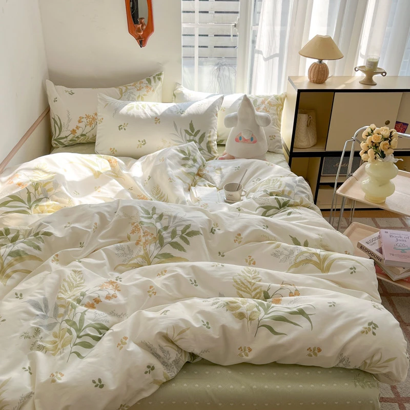 【春序】100%全棉斜纹印花款四件套韩式小清新