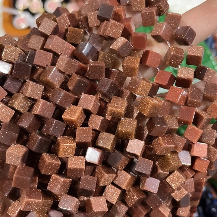 玛瑙/玉髓合金珠宝半成品一条金沙对角方糖