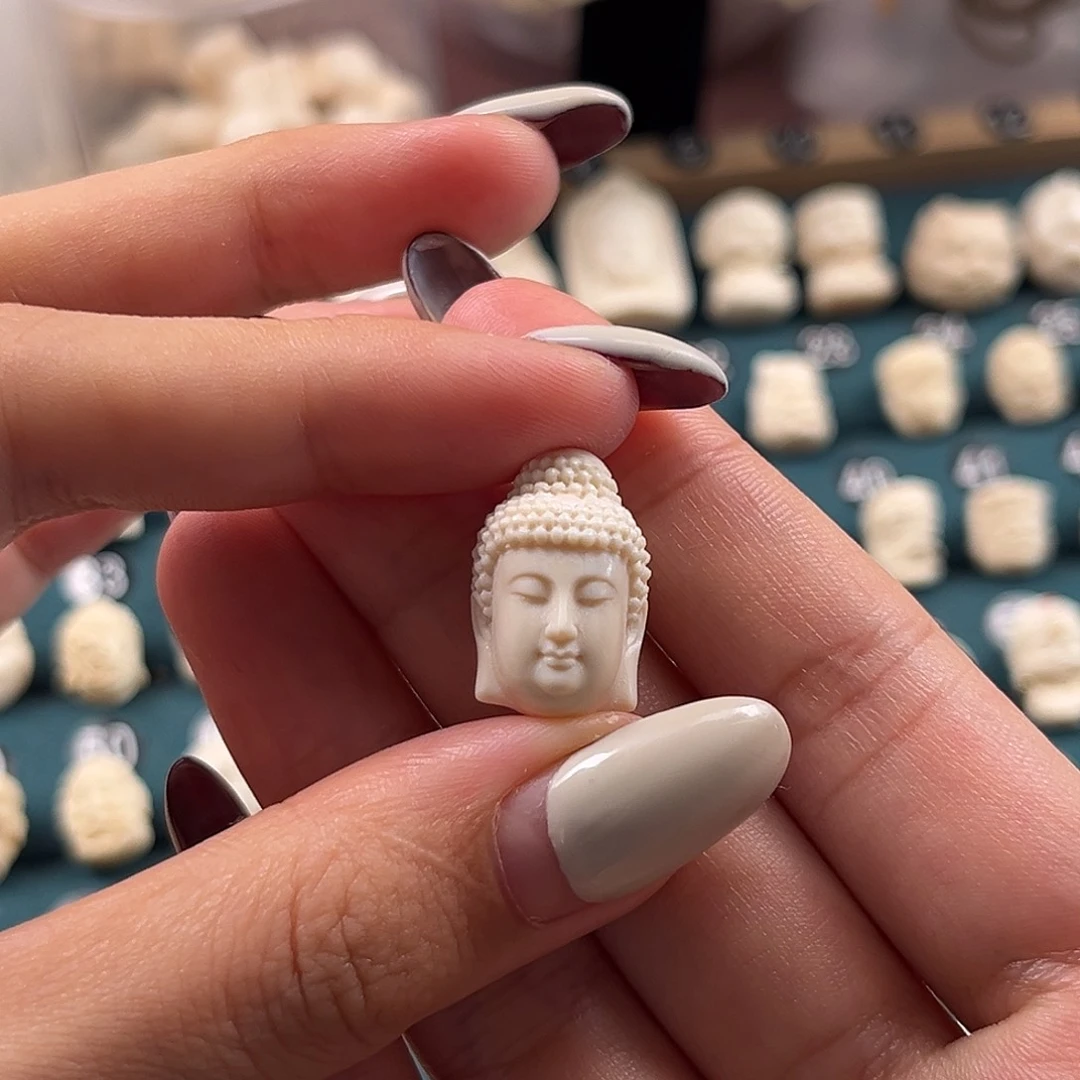 猛犸象牙吊坠大日佛头