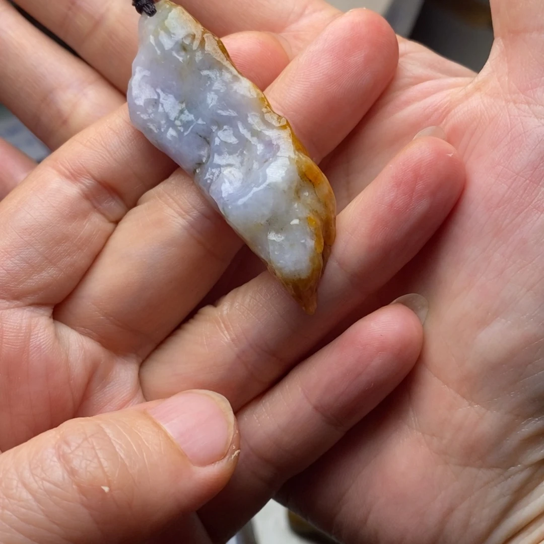 翡翠颈饰未镶嵌鱼**z天然