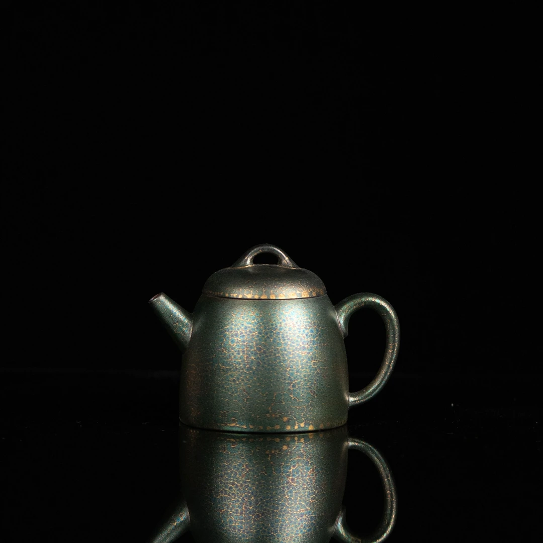 【利贞l小秦权】紫晶烧（金银大漆烧制）云泉尚窑 约100cc 紫砂壶