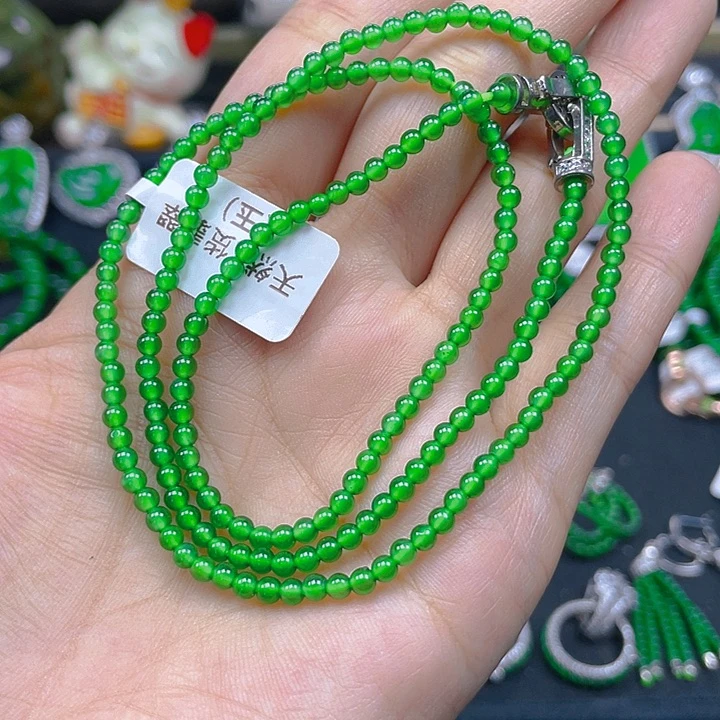 翡翠未镶嵌颈饰翡翠正阳绿3