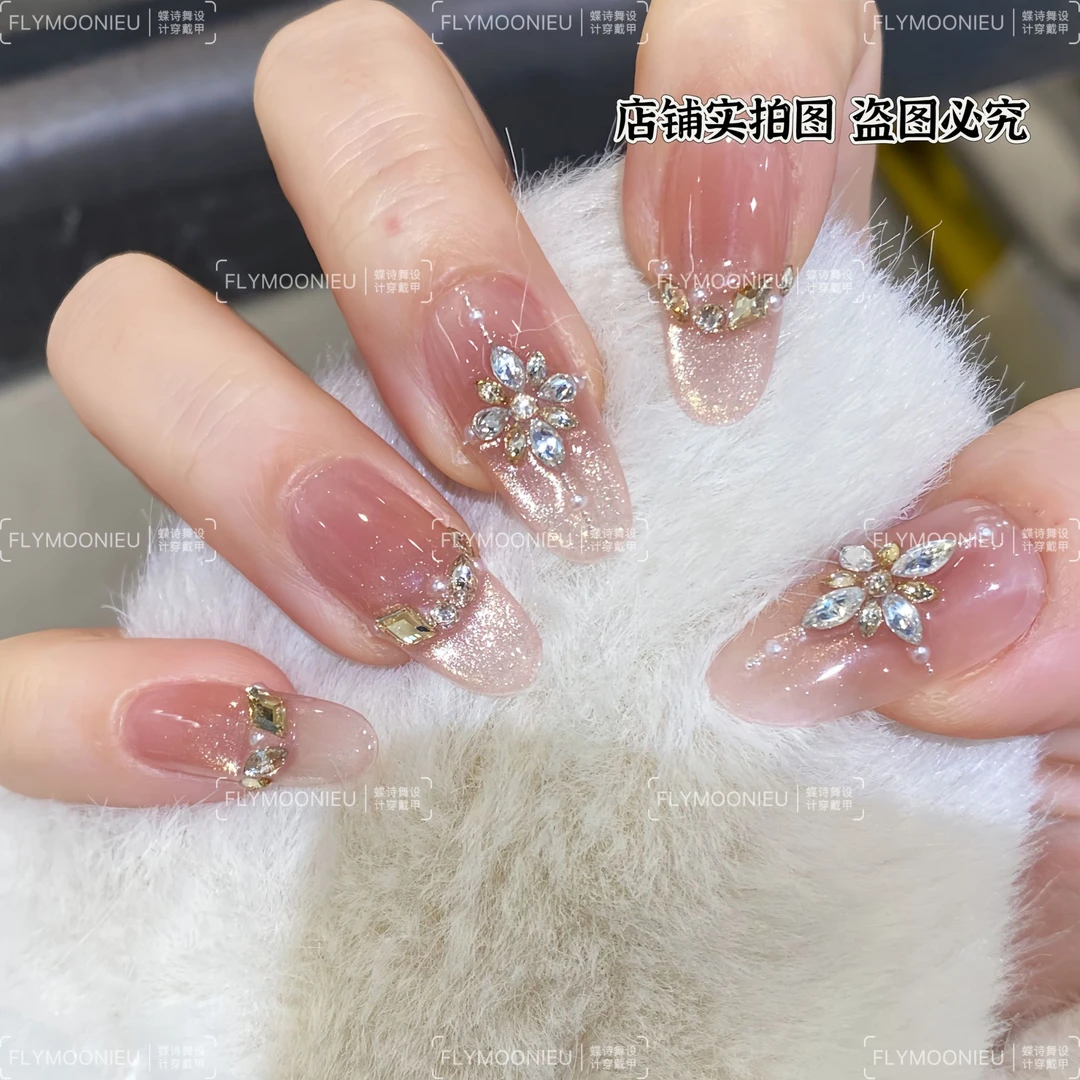 雅典娜女神  蝶诗舞 纯手工定制美甲贴片 新年战甲定制穿戴甲10片