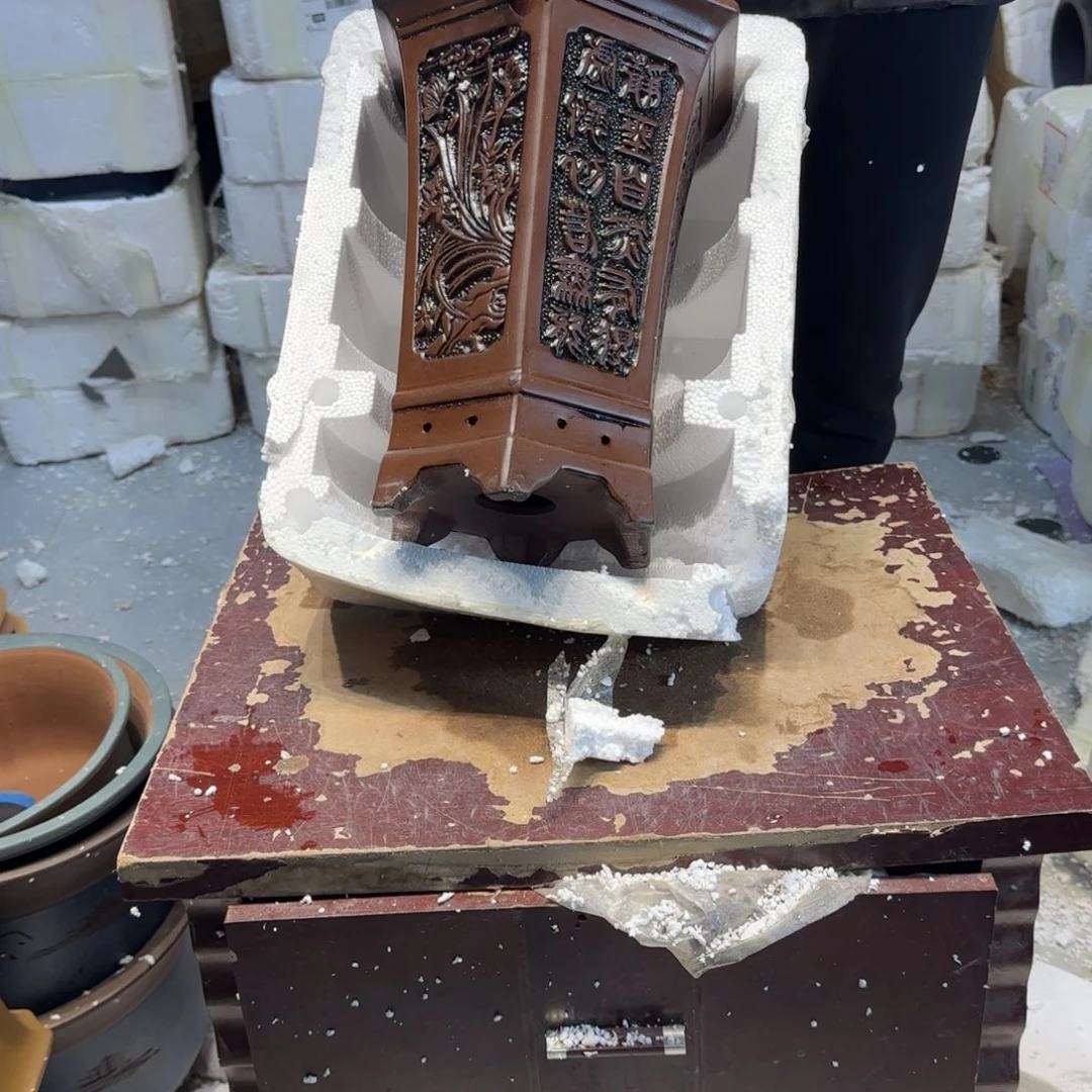 紫砂花盆口径23.30口径