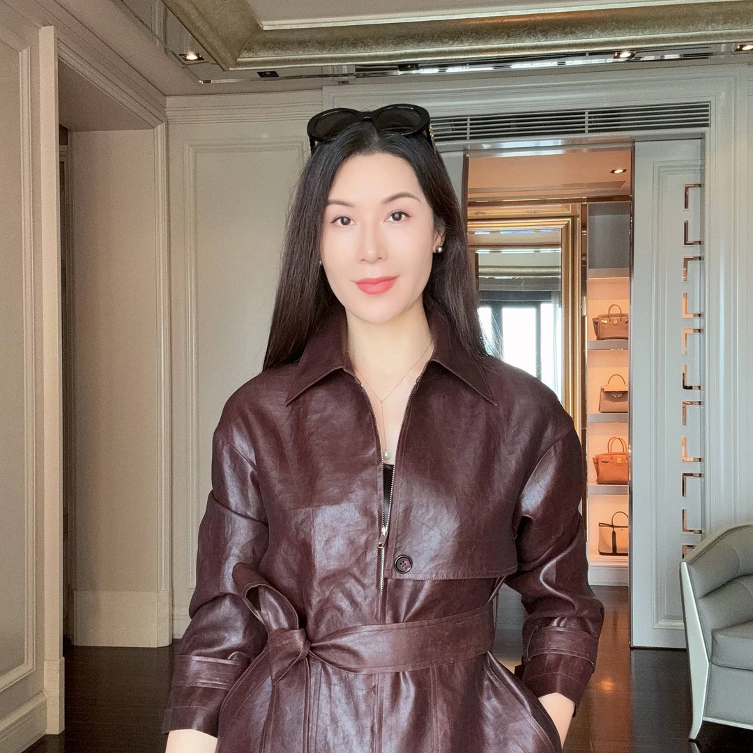 【红逸】重磅50姆米老料红云纱时尚翻领外套CD2168162