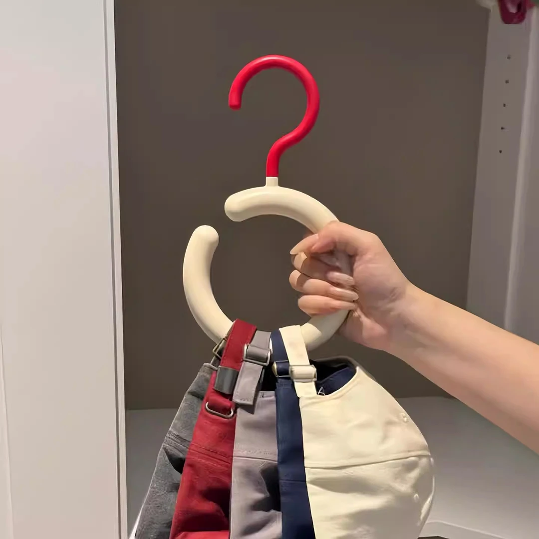 多巴胺挂钩免打孔圆环挂架多功能可旋转围巾帽子包包丝巾展示架子