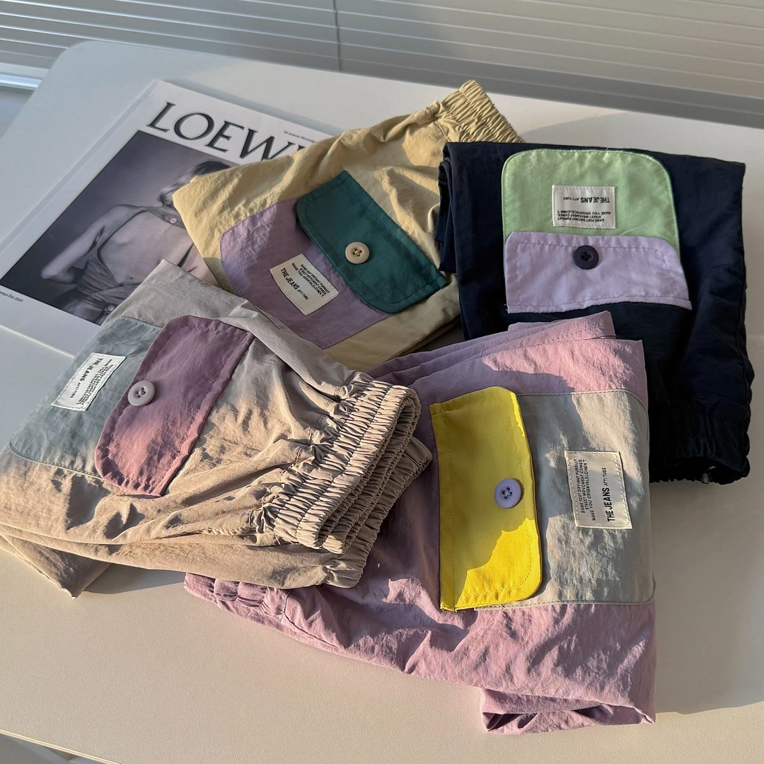 肉肉家-【春季后口袋工装裤】儿童春夏亲肤舒适设计款休闲裤