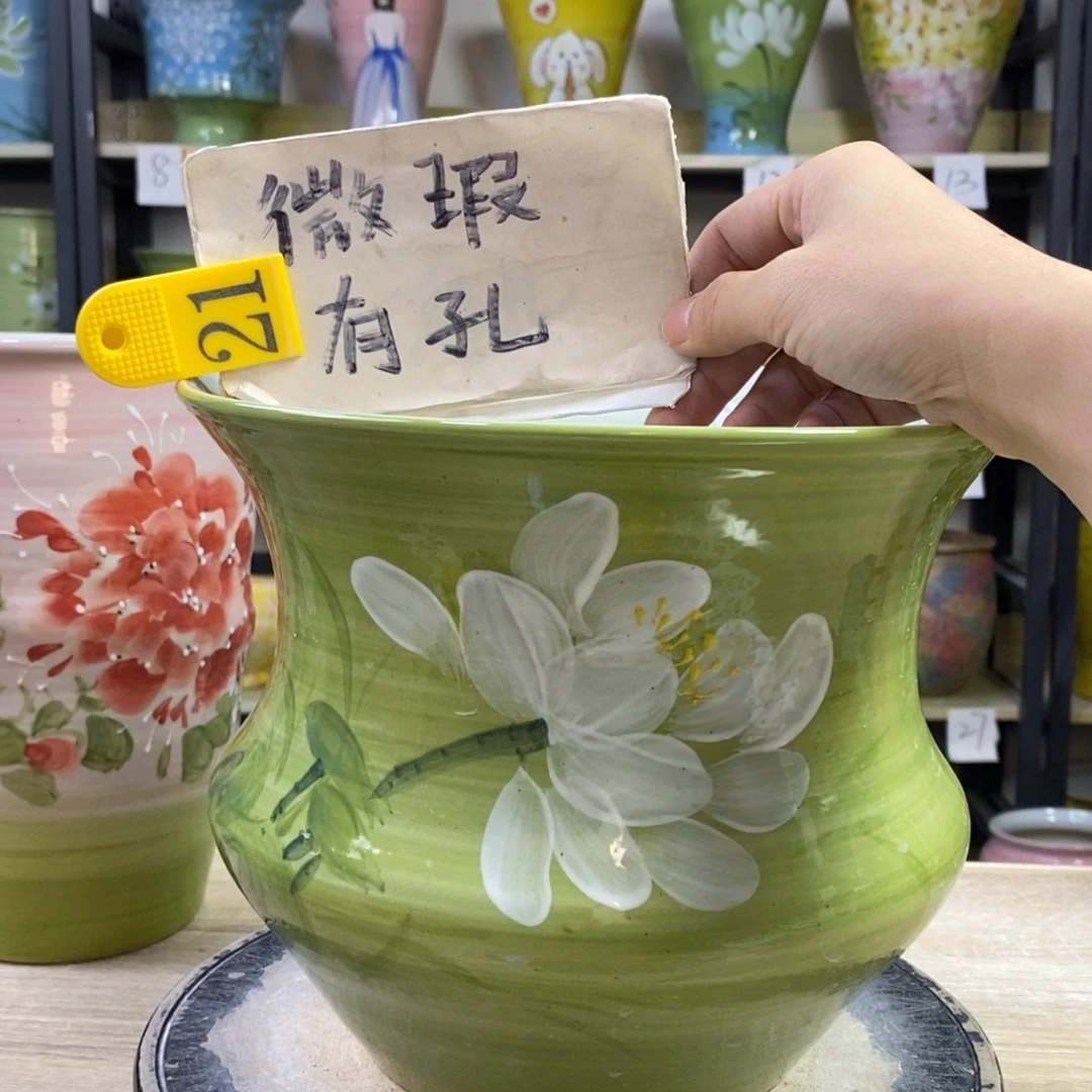 景德镇手工手绘陶瓷花盆