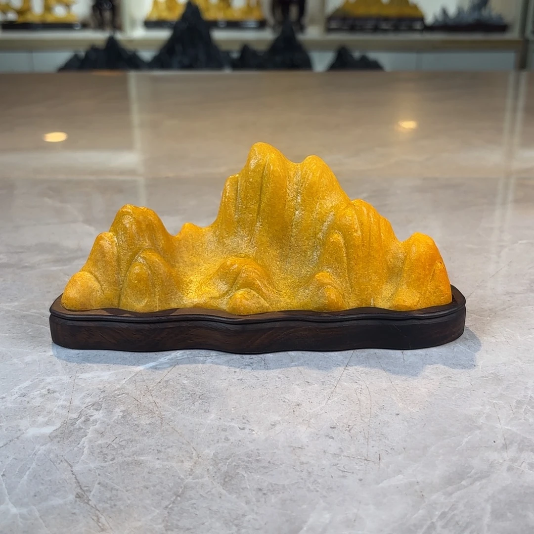 万***宜陶灵璧石手工雕刻奇石摆件