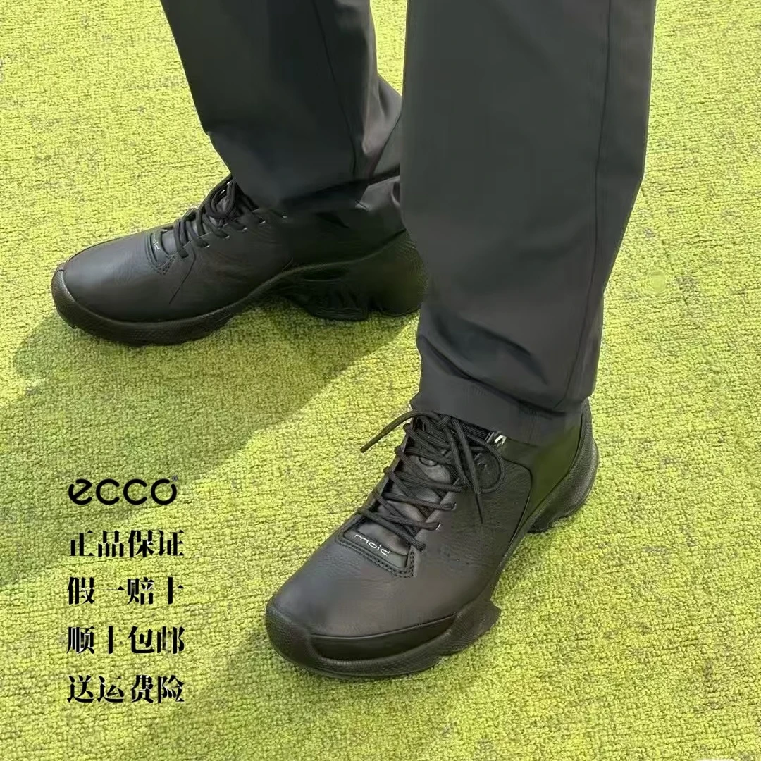 ECCO爱步25年新款黑武士大经典低帮健步户外轻便牛皮男鞋 800464